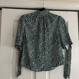 Mock neck print top